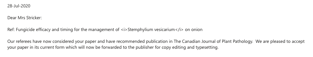 SaraMStricker's tweet image. PUBLISHED!!!! 🤩🤩🤩 Here comes Stricker et al. 2020!!! #AcademicChatter #Plantpathology #FirstFirstAuthor