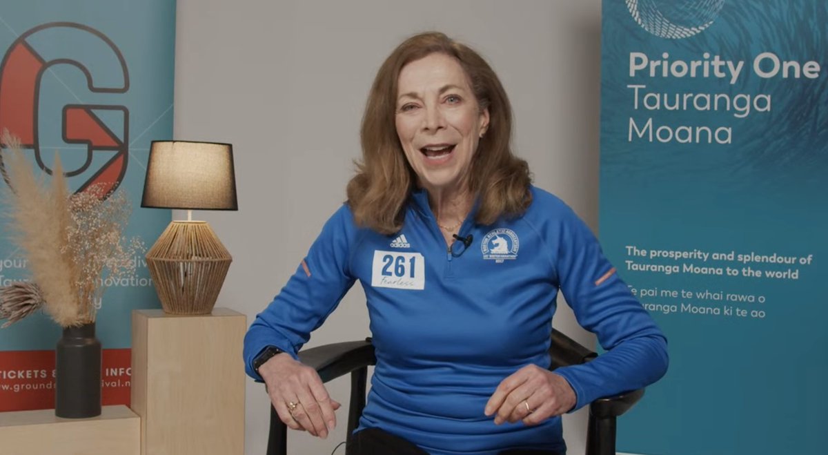 Thanks to <a href="/KVSwitzer/">Kathrine Switzer</a> for her masterclass - inspiring!

#261Fearless #Groundswell20 <a href="/TechweekNZ/">TechweekNZ</a> 

Kathrine finished the Boston Marathon 50 years later in 2017 (first photo)