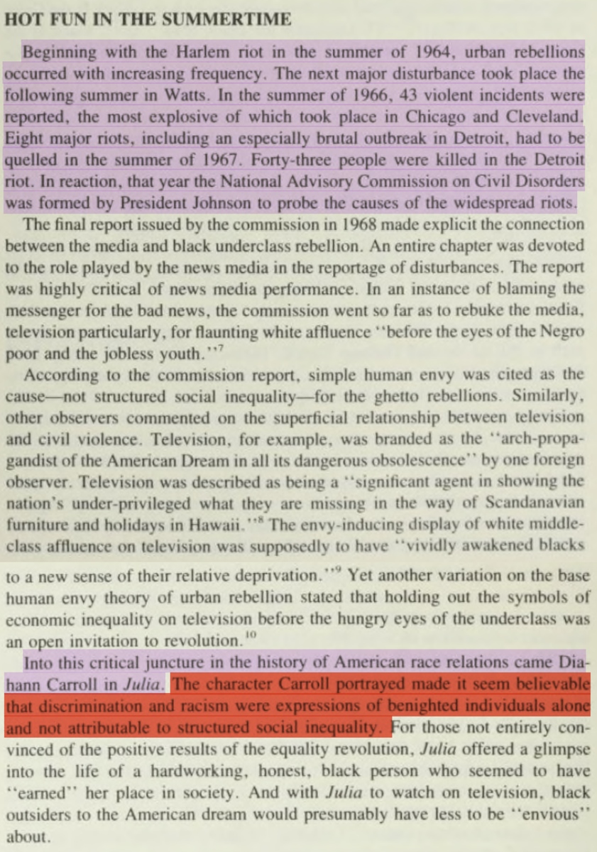 The critical context for the psyop that was Julia is the rising black militancy of the period. Or as Jacob Levich put it in an article on Sesame Street (another Paul Klein project-we'll return to this): an era of "urban insurrections and African-American revolutionary sentiment"