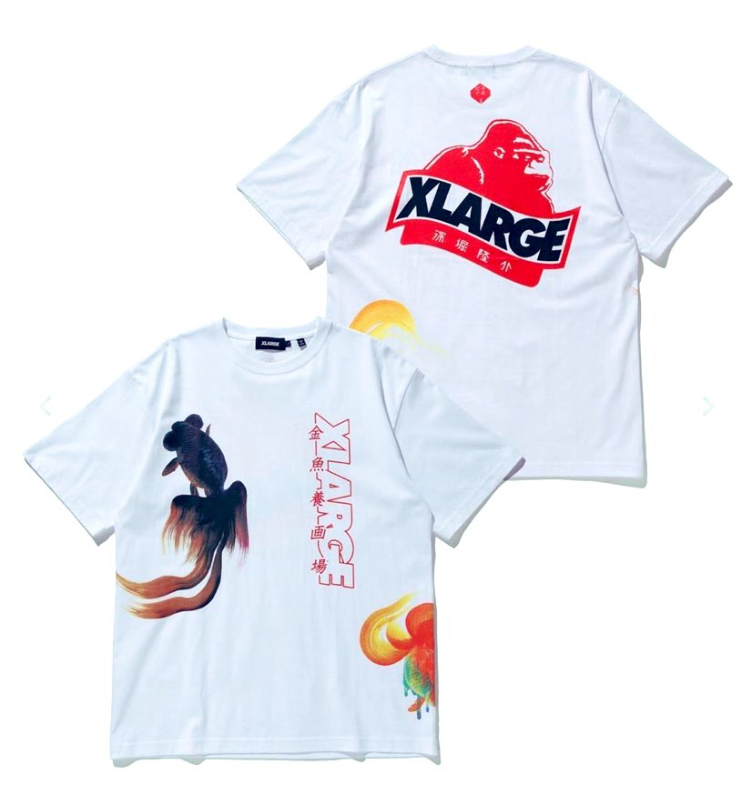 XLARGE & Riusuke Fukahori コラボTシャツ 京都大丸ミュージアム 金魚