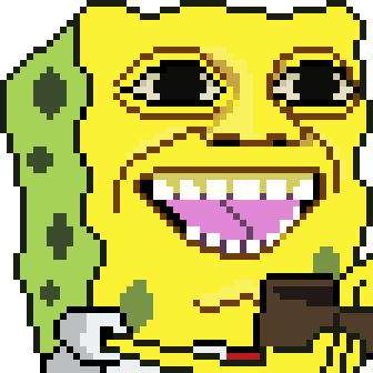 spongebob minecraft pixel art