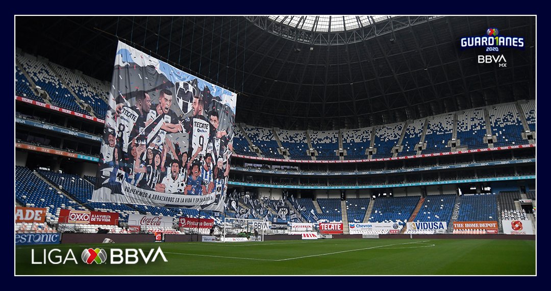 LigaBBVAMX's tweet photo. ¡¡ De corazón rayado !!! 💙⚪️

El sentimiento de la afición sin duda acompañara a sus @Rayados en El Estadio BBVA.

Ya estamos listos para el primer partido de este torneo en la Sultana del Norte. 

#Guard1anes2020 #LigaBBVAMX https://t.co/mFJh7Uktw6