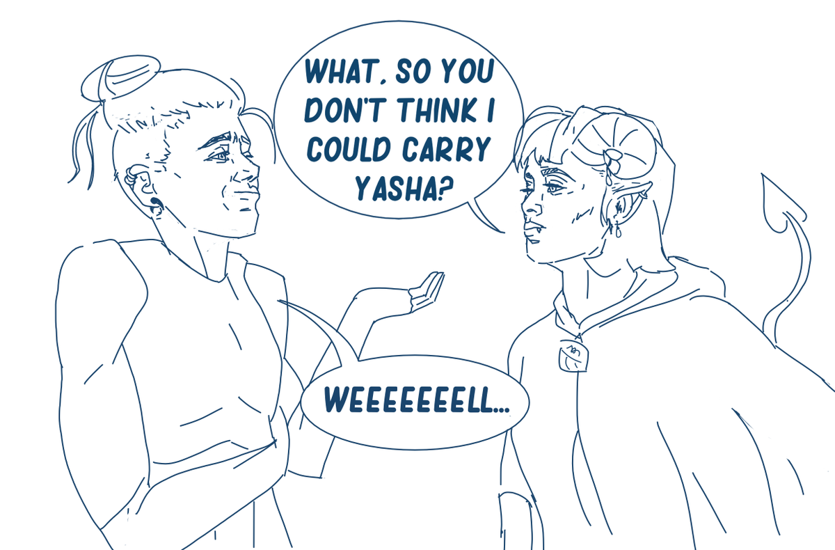 Me? Spending my day on this? Instead of working on my other WIPs? It's more likely than you think. #criticalrolefanart #JesterLavorre #BeauregardLionett #yashanydoorin #CriticalRole 1/2 