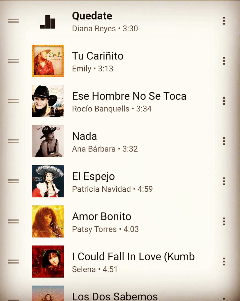 sologruperas's tweet image. ¿Ya vieron la lista de canciones que escuchamos? Grandes temas de @DianaReyesMusic @emilymty @anabarbaramusic @ANPNL05 las  tejanas #patsytorres @SelenaQofficial y #stefanimontiel además a la #grandiosa @RocioBanquells y la versión grupera de "Ese hombre no se toca" #sologruperas