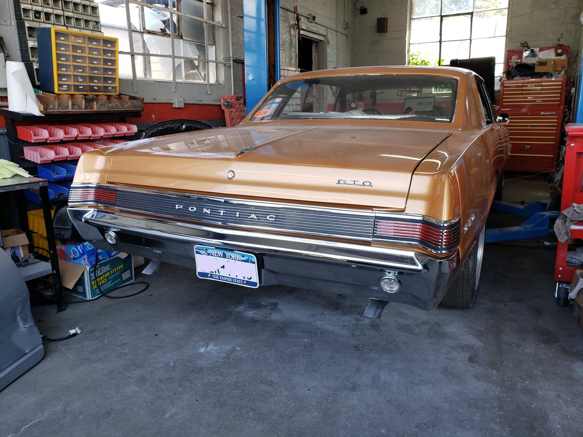 motormouthradio's tweet photo. Thanks to the people from @autometaldirect the #project65gto now has bright new bumpers. Next purchase: darker sunglasses to knock down that shine! https://t.co/pE0ZpDhhUa