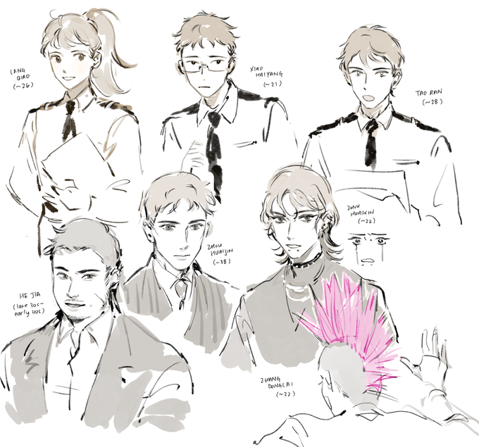 #默读 side chara appearance &amp; age headcanons heh 