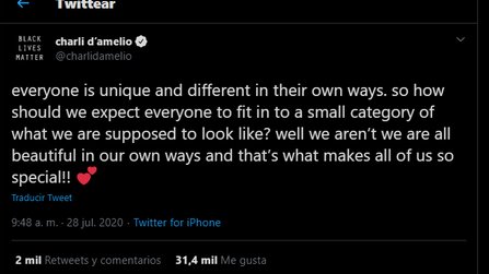 1-° first reason: ° "  @charlidamelio "Charli will always do everything possible to see you happy, he will give you advice, he will encourage you, and he will give you so much love that you forget what sadness really is