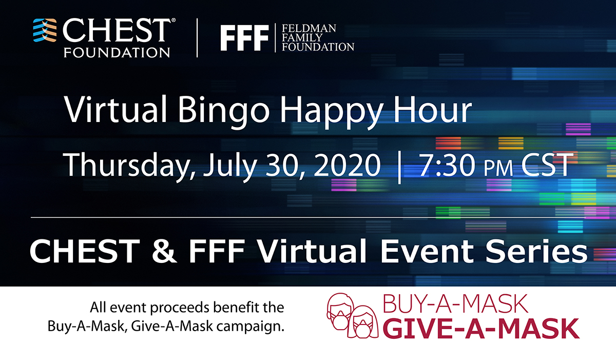 accpchest's tweet photo. Need a night off? Join our virtual happy hour and play a round of Bingo—all happening this Thursday! Register now: https://t.co/nCjrEHmAfl
#CHESTFoundation #CHESTMaskRally https://t.co/Mu2h2eNcnn