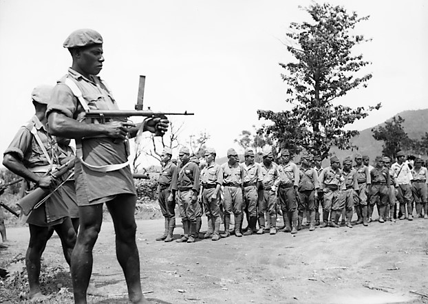 1/6: Late1945: Suspected Japanese war criminals from all over the Pacific region were rounded up, detained, and carefully guarded for months by troops of New Guinea Infantry Battalions. The NGIB had no love for the invaders who had brought death and destruction to their country.