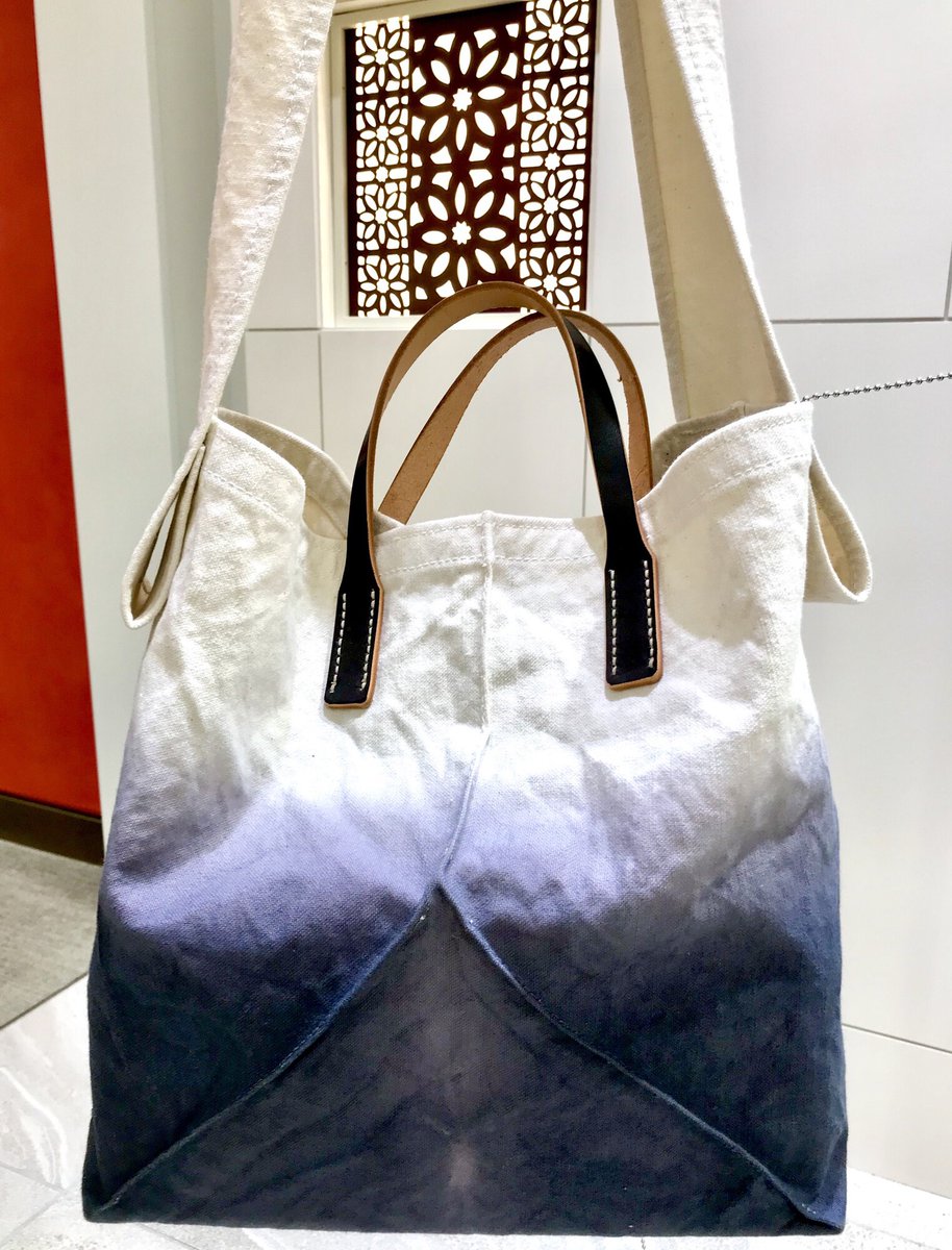 genten ゲンテン　somei ソメイ　帆布バッグ　2way 藍染め　完売品 印象深い濃淡のグラデーションに染め上げた帆布バッグ「ソメイ 2WAY