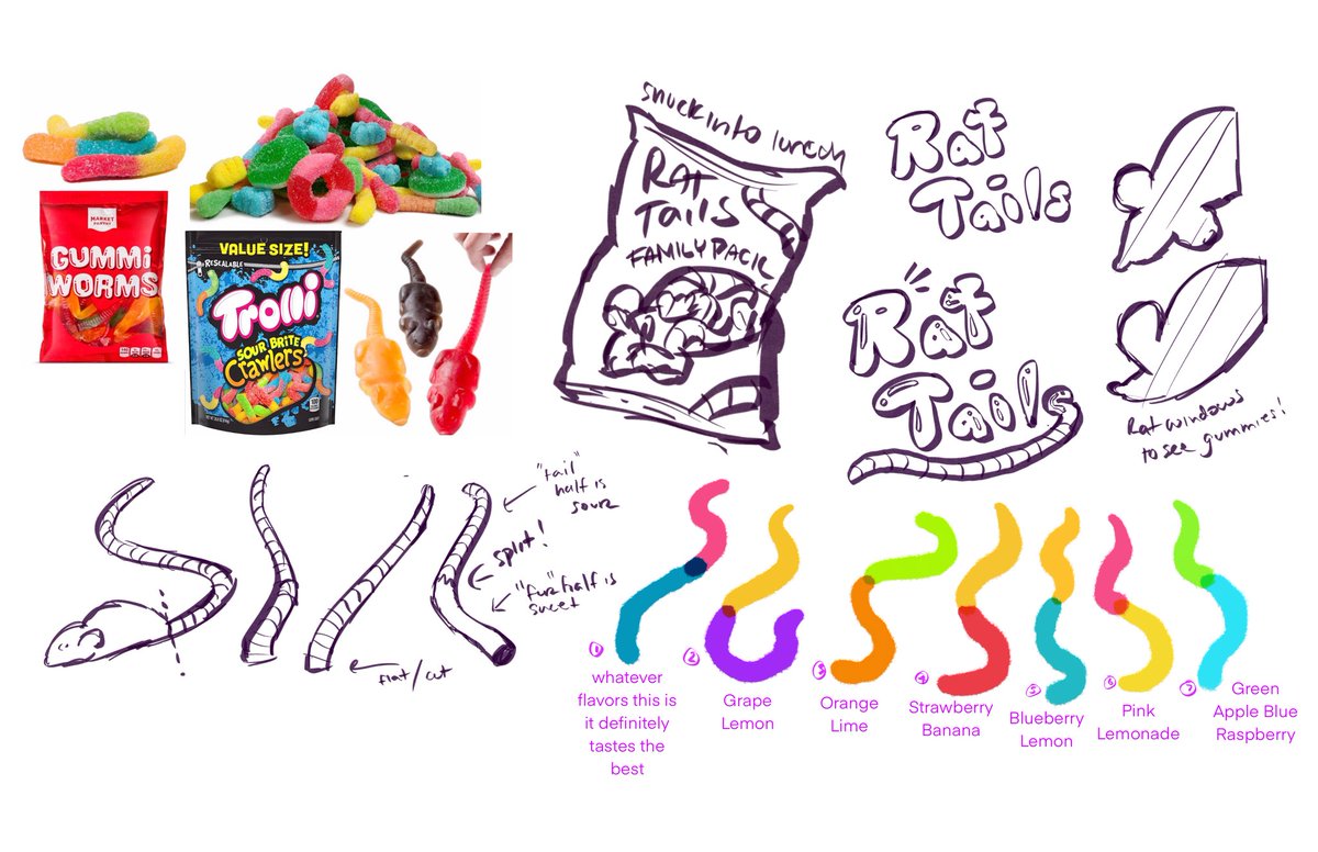 first things, hi to all you new peeps & welcome!! ? i had been planing to post more of basil's lunch anyways, so here's some other pieces/thought process! i had a LOT of fun w the Rat Tails ?
