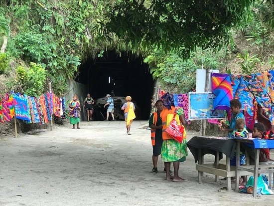 4/6: Many concrete bunkers and extensive deep tunnels constructed by Indian POWs are still visible. Some contain rusted old barges. At least today some good has come from the hard work of the Indian troops, which has enabled local villagers to earn some rare tourist money.