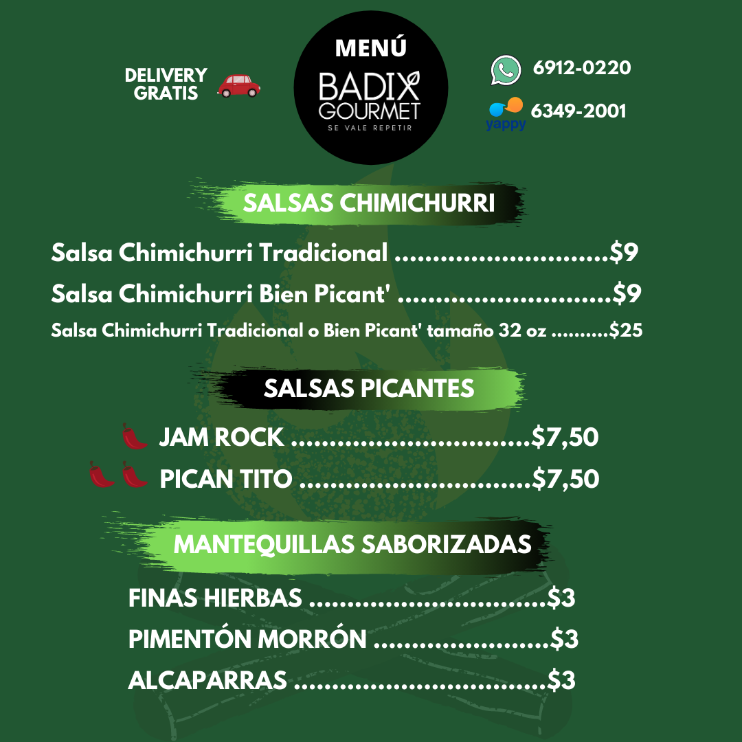 BadixGourmet's tweet photo. Conoce nuestro menú 💚 Para más info pueden seguirnos en Instagram @ badixpty https://t.co/0ztUzSYuGZ