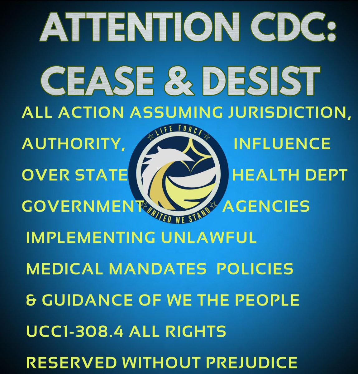 We The People DEMAND that the CDC cease &amp; desist IMMEDIATELY!

<a href="/Thewhitehouse/">Whitehouse.crypto</a> <a href="/potus/">President Donald J. Trump</a> <a href="/realdonaldtrump/">Donald J. Trump</a> <a href="/cdc/">This is not the CDC</a> <a href="/cdcglobal/">CDC Global Health</a>
#wethepeople #global #crimesagainsthumanity #crimesagainstchildren #acip #cdc #mybodymychoice #lifeforce #humanityrising