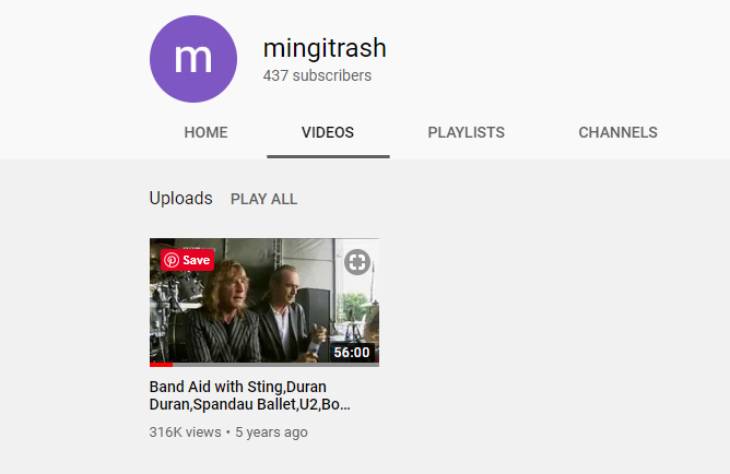 chanheedion's tweet photo. thinking about youtube user mingitrash whose only uploaded vid is this and favorited videos are 80% duran duran https://t.co/L3oM0EcDIb