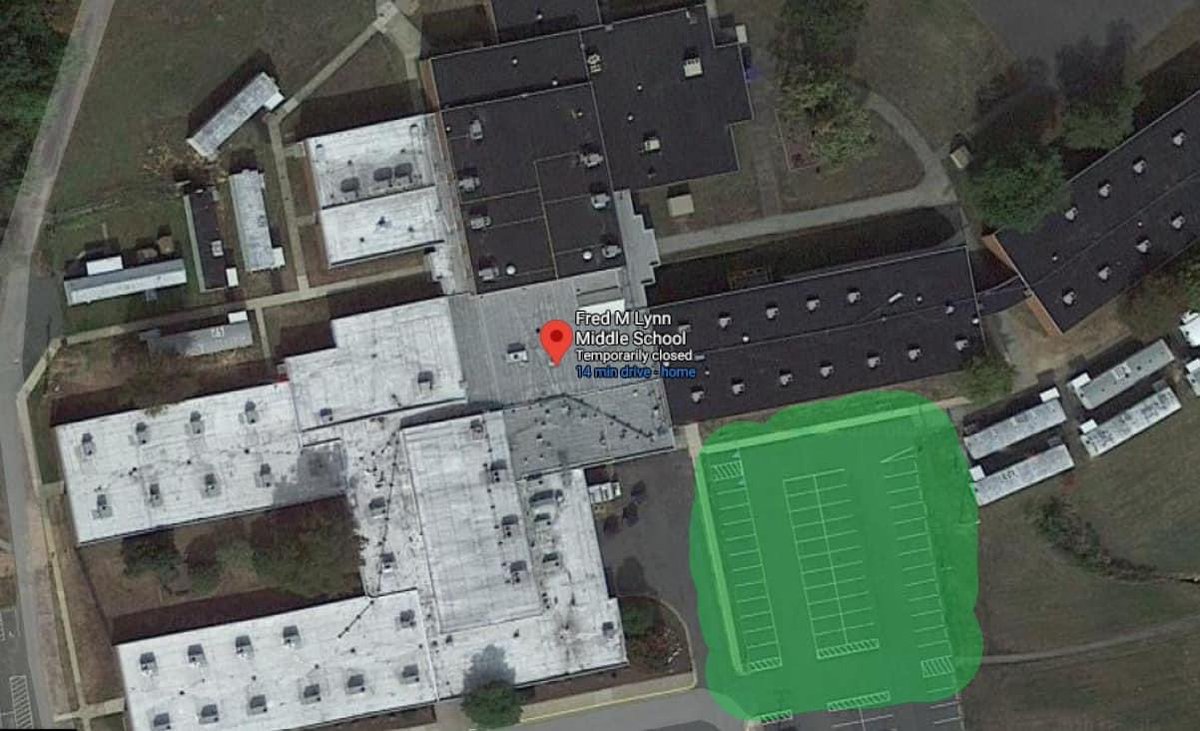 Fred Lynn parents &amp; students if you are in need of internet access you can utilize our "Wifi Parking Lot." No password is needed. Park in the parking area highlighted green &amp; you should be good to go. See map below! #FLHornets <a href="/PWCSNews/">PWCS</a>