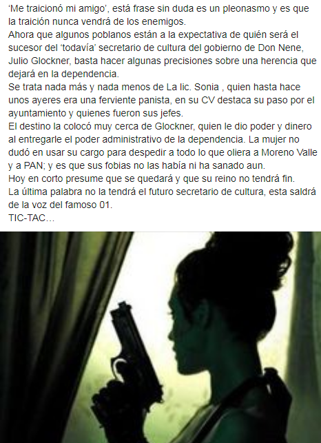 soprano_tonny's tweet photo. ‘Me traicionó mi amigo’,  está frase sin duda es un pleonasmo y es que la traición nunca vendrá de los enemigos.
Ahora que algunos poblanos están a la expectativa de quién será el sucesor del ‘todavía’ secretario de cultura del gobierno de Don Nene, Julio Glockner... https://t.co/1XVEI6cuR2