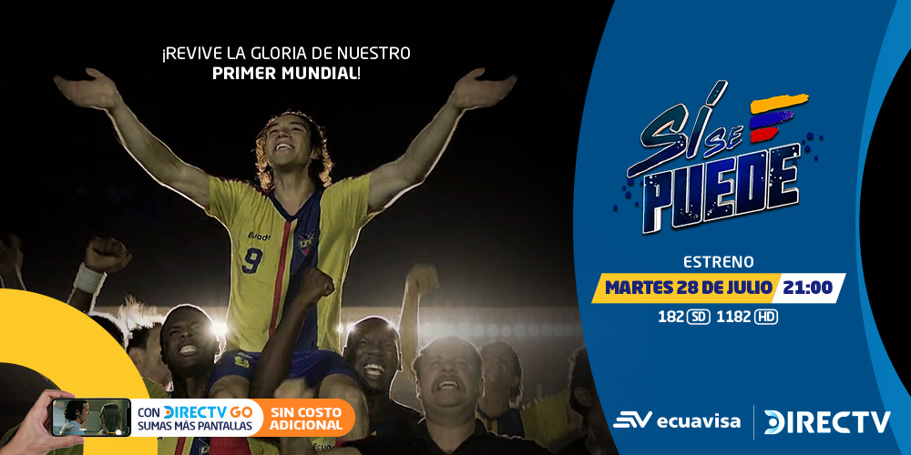 peloteaLATAM's tweet photo. El 7 de noviembre del 2001 la selección ecuatoriana de fútbol clasificó a su primer Mundial. Revive el camino a la gloria con la novela de Ecuavisa "SÍ SE PUEDE".Recarga tu DIRECTV PREPAGO https://t.co/uMfwwULKgF y emociónate con grandes momentos de la tricolor. @DIRECTVEcuador https://t.co/5ZOFnNcCrx