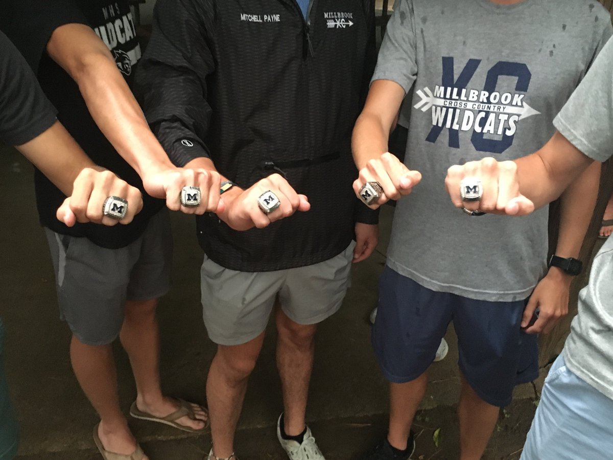 millbrookxc's tweet photo. Indoor state championship ring ceremony for Millbrook boys and Sydney Freeman! Congrats to all! 

Next step: repeat. https://t.co/Zx5UDcxdXB