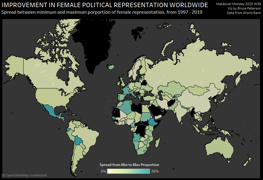 bigbthetruth's tweet photo. @TriMyData @CharlieHTableau #MakeoverMonday 2020 W30. Tweaked the metric and used a filter action to drill down by country. Enjoy, and thanks. https://t.co/SIjOHCV8zk