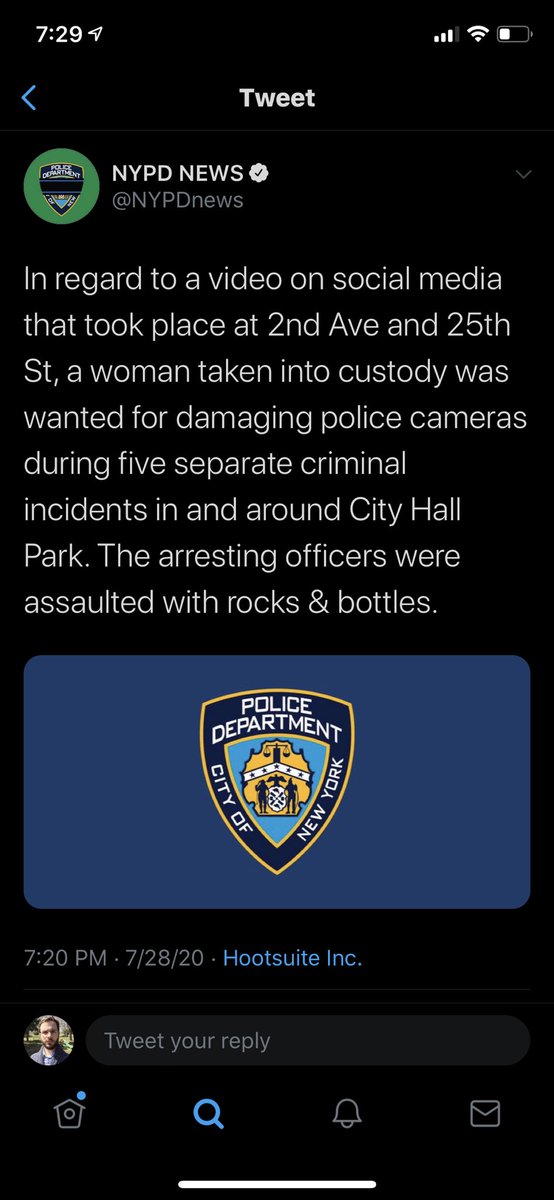 Jakron's tweet photo. @MichelleLhooq @DevinCow The nypd made and is now attempting to delete this statement. https://t.co/DkmUih1B5T