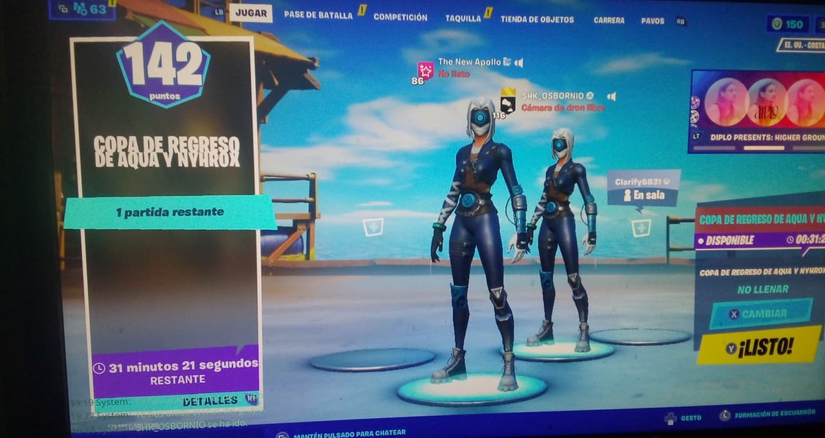 _ChillEsports's tweet photo. #CHILLFORTNITE Nuestro jugador "APOLLO" (@KmLoFu)en estos momentos lleva 142 puntos en 
"LA COPA DE REGRESO DE AQUA Y NYHROX" buscando clasificarse para la segunda ronda junto a OSBORNIO...

#FortniteCompetitive #FortniteCup #Fortnite https://t.co/MsLD6hWxKA