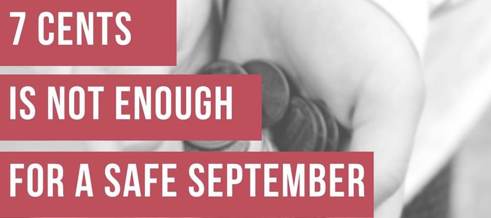 Students and staff deserve a #safeSeptember <a href="/fordnation/">Doug Ford</a> and <a href="/Sflecce/">Stephen Lecce</a> .  $0.07 per student doesn’t cut it!