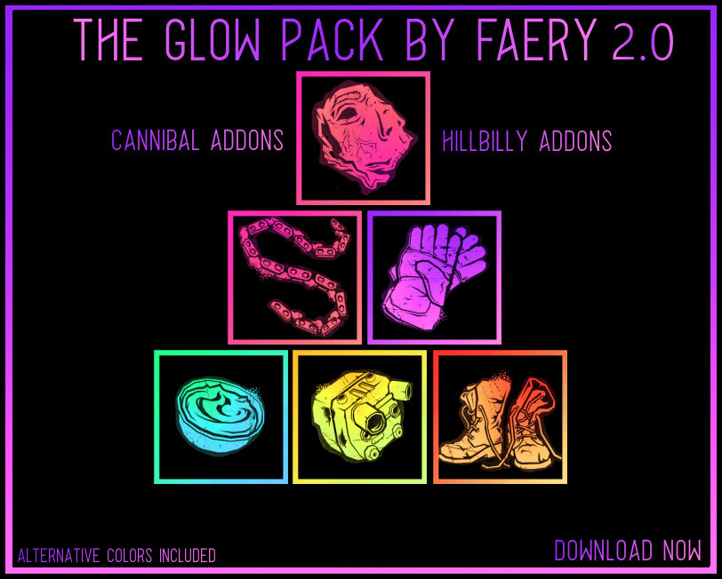 Ann The Glow Pack Is Available For Download Now Includes Perks Items Addons Status Effects Offerings And Killer Powers Perks Powers And Status Effects Are Customizable Blue Items Addons Offerings Available