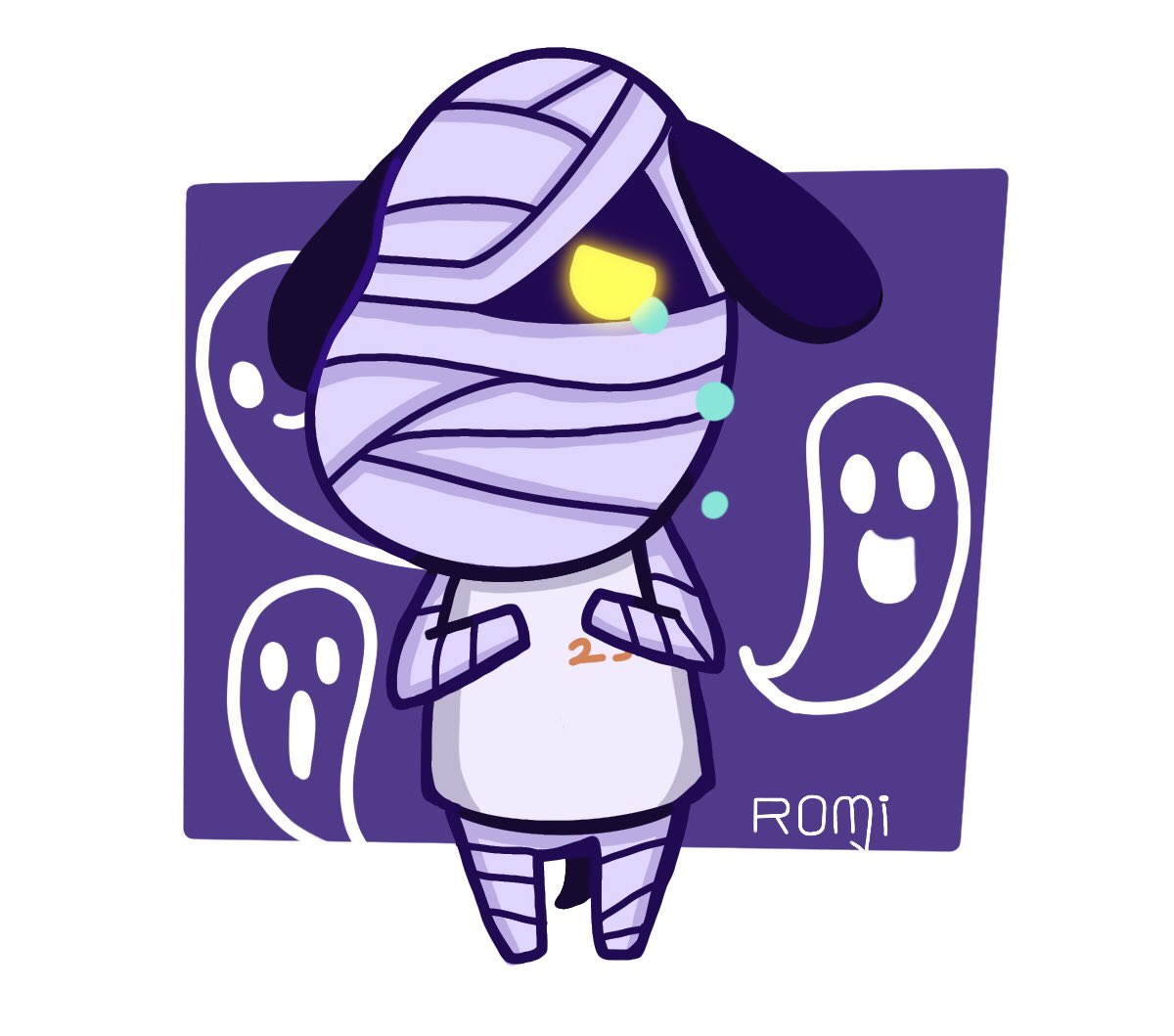 macaromidoodles's tweet photo. Spooky times with Lucky! #AnimalCrossingNewHorizons #ACNH https://t.co/5RdswbKB3D