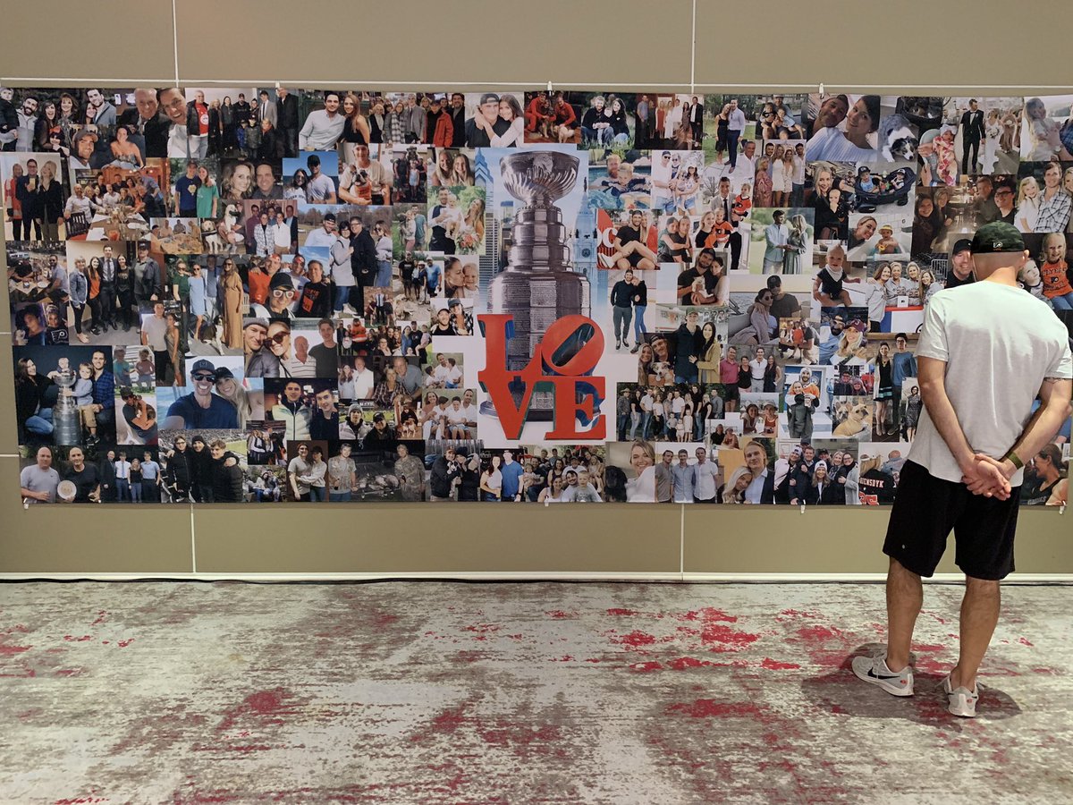 NHLFlyers's tweet photo. A little piece of Philly was waiting for us back at the hotel following tonight’s win. 🧡🖤 https://t.co/WUWjSsBnuS