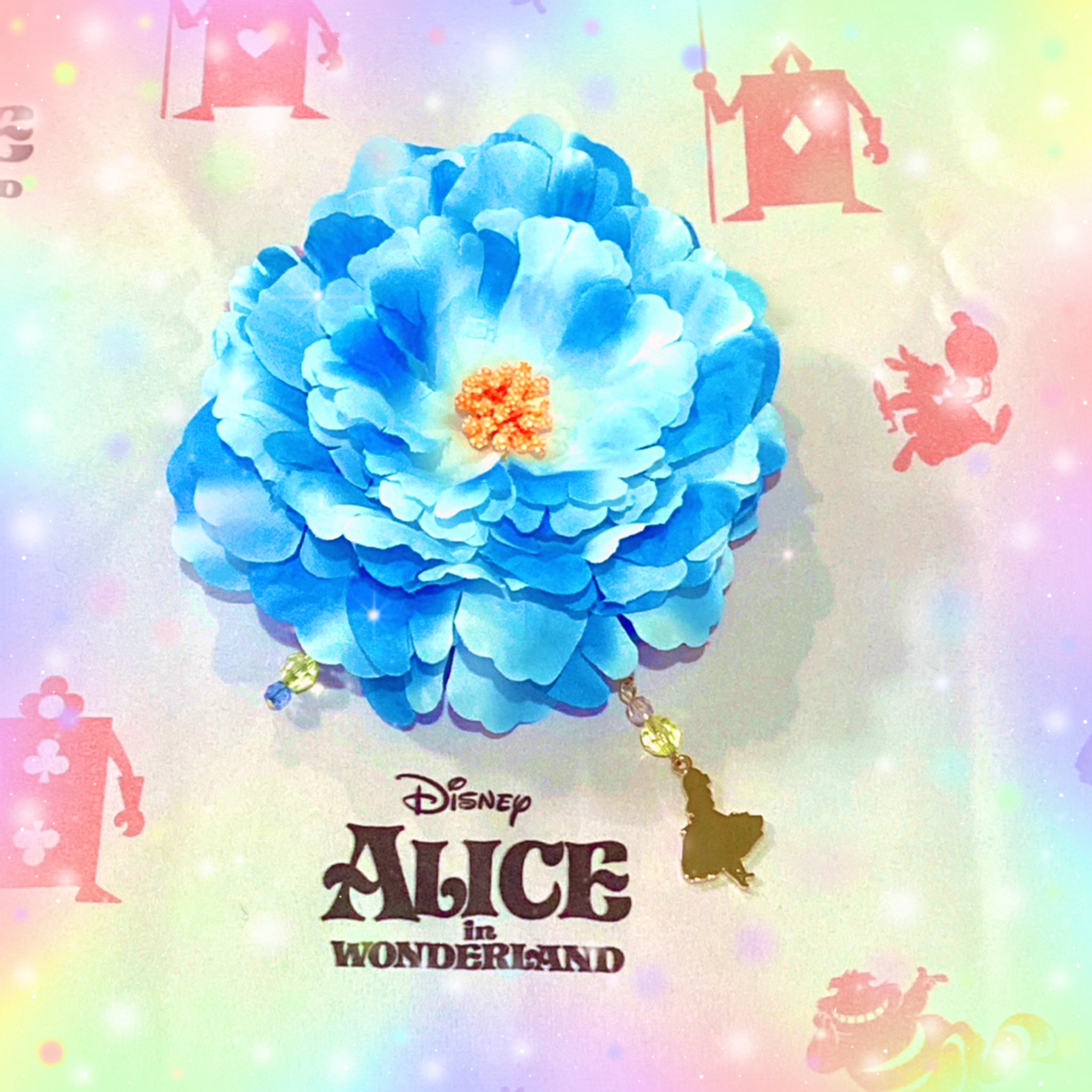 チェルシー しまむらのアリスの浴衣 浴衣 帯 花飾りの3点セット アリス要素が入っているのに遠目からだとわからないところが最高 花飾りは髪にも帯にも付けられる しまパト