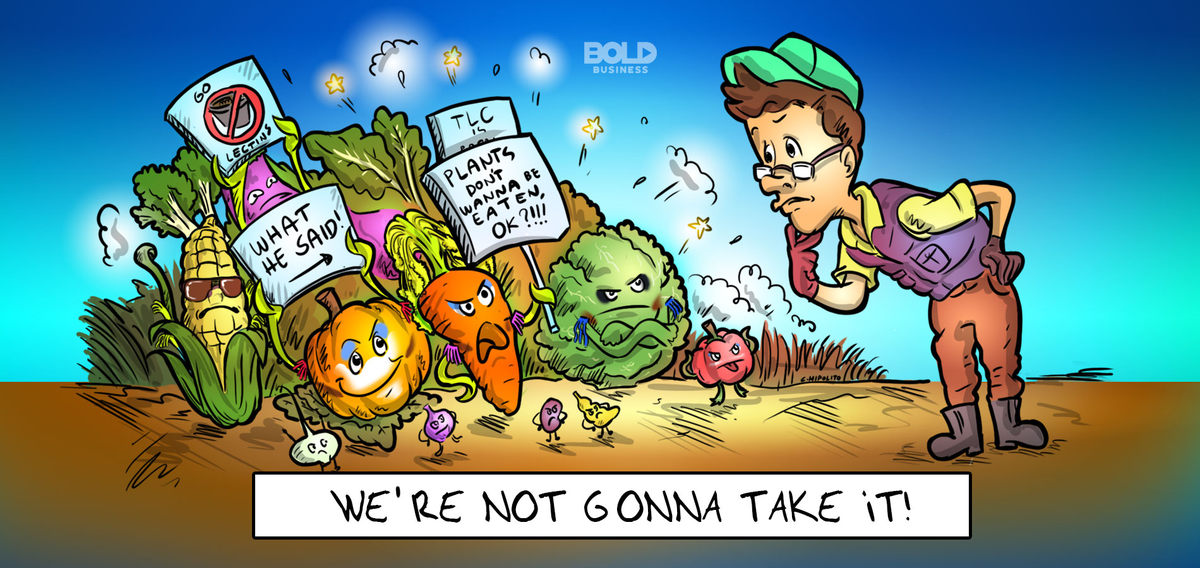 Think about it this way - a vegetable exists like any other organism, and does not want to be eaten. Because the vegetable can’t ‘run away’ from predators, they have developed internal defences to predation.