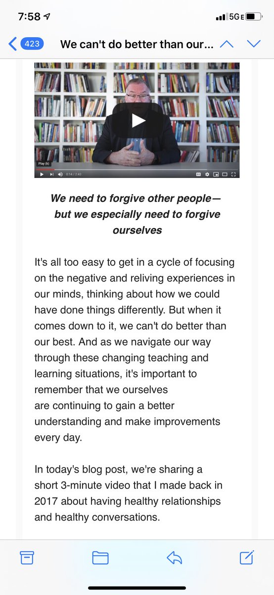 MeghanKeefer's tweet photo. For all my educator friends, friends with kids in school, and all my fellow humans navigating difficult daily decisions- love this message from @jimknight99 https://t.co/JHeaPP6JIV