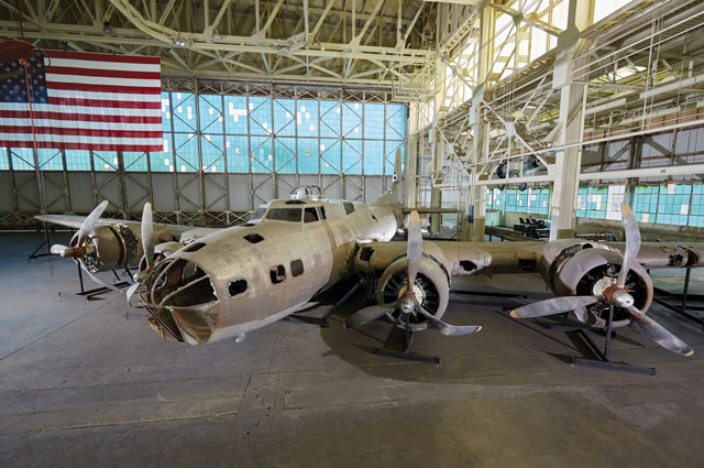 PearlHarborAvi's tweet photo. Although best known for leading the war against Germany, Boeing’s #FlyingFortress was the primary bomber during the opening moves of the #PacificWar. Japanese fighter pilots were amazed at how much damage the B-17 could endure and keep on flying. 
📸: The Museum's #SwampGhost https://t.co/7iBu6H1V22