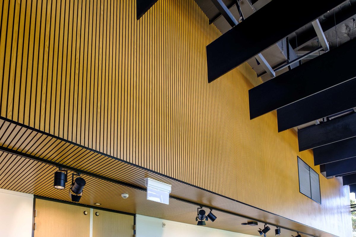 decorsystemsAU's tweet photo. Decor Systems supplied several prototype samples to ensure precise finishes was manufactured at the exact specification. Colour and finish harmonization were a key factor in ensuring the design vision was achieved without compromise. 
https://t.co/yX0pNx9jy8
#acoustic https://t.co/xfJwzkpyPw
