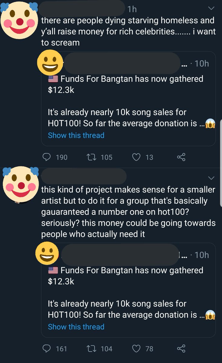 After this tweet got attention, a lot of undesirable people started replying and quoting, telling ARMYs they were wasting their money and that they should put it towards issues that are more "important".+