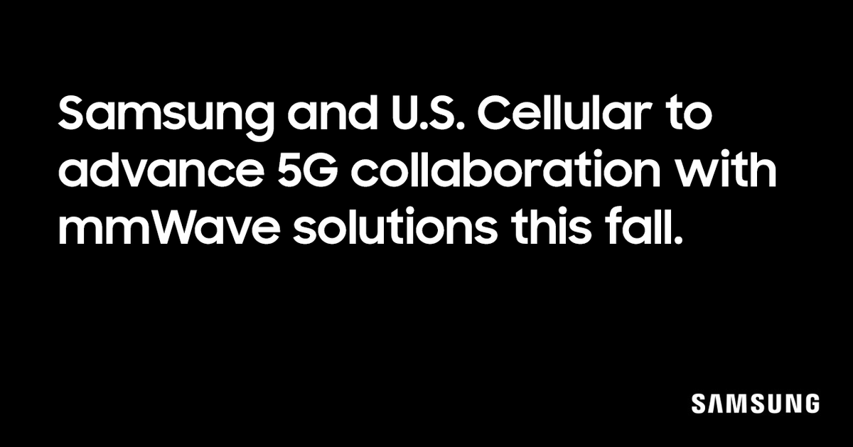 SamsungNetworks's tweet photo. Following @USCellular's selection of @Samsung for #4G #LTE and #5G network solutions, Samsung looks forward to advancing our 5G network collaboration with #mmWave solutions this fall. https://t.co/gr9ZuRbUWM https://t.co/axRdNbnLG6