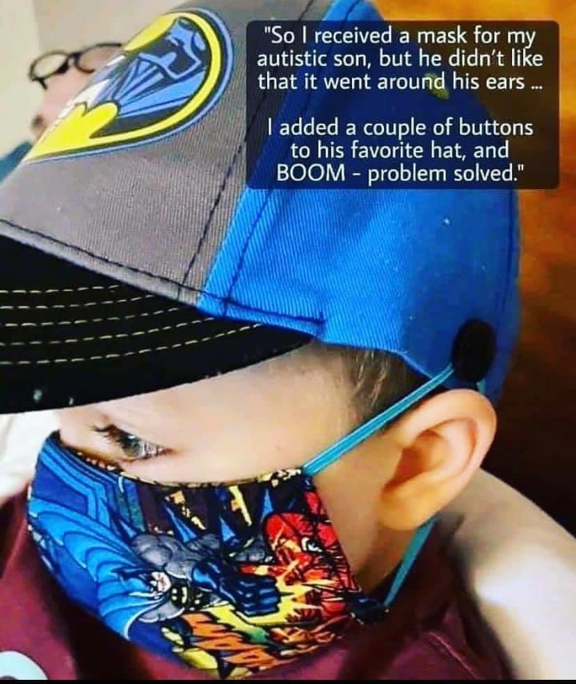 lqs_rpicard's tweet image. Does your child/friend on the spectrum wear a mask comfortably? 
Here’s an innovative idea and solution!
For more ideas, solutions and Life Strategies check my website lifequalitysupports.net and instagram lqs_rpicard

#autismlife #autismsolution #lifequalitysupports