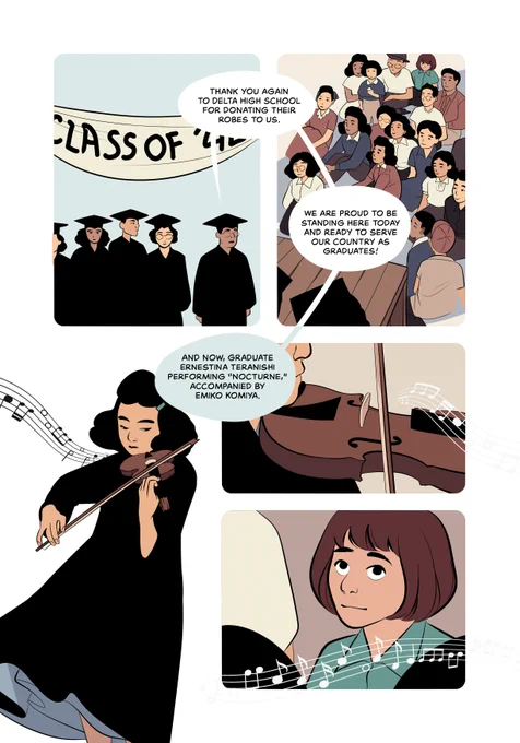 21 days until Displacement comes out! Today's snippet is my grandmother's graduation performance, found in the Topaz Times (thanks library of congress)

Preorder Displacement here! https://t.co/goFCsQYmGo 