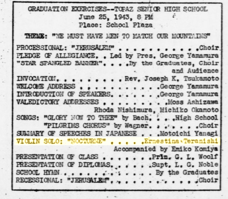 21 days until Displacement comes out! Today's snippet is my grandmother's graduation performance, found in the Topaz Times (thanks library of congress)
Preorder Displacement here! https://t.co/goFCsQYmGo