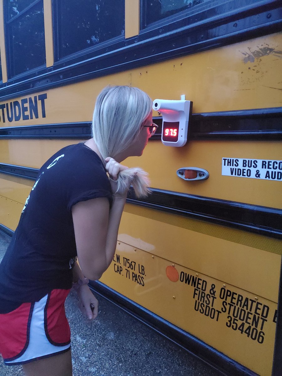 MarriedInEduca1's tweet photo. Hey schools! Need some quick, easy thermometers? Hang these on the wall, walk up like going on a scale, put your forehead in front, get a number, move on. BOOM! It's that easy 👊 #edchat #suptchat https://t.co/8w3anYqhQM