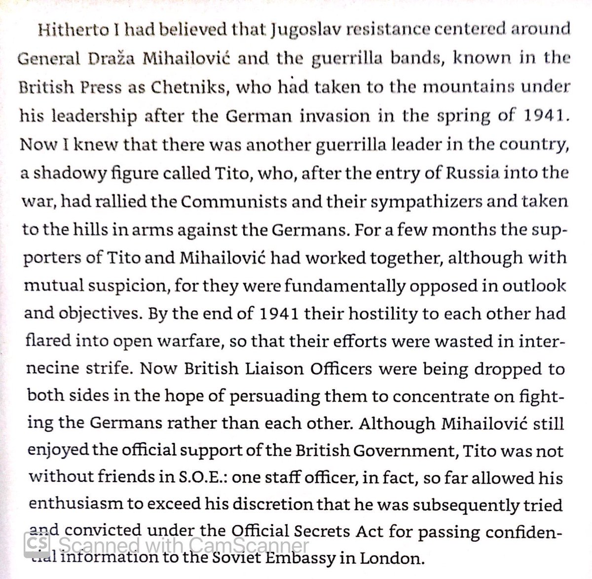 Chetniks & Communists in Yugoslavia were both enemies of the Germans, but spent much of their time fighting each other. British mostly preferred the Chetniks, but some preferred the Communists.