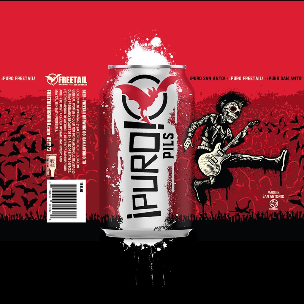 kideddie's tweet photo. Designed this new can for Freetail. Available at both locations and in store at H-E-B. https://t.co/4XTauusyIu