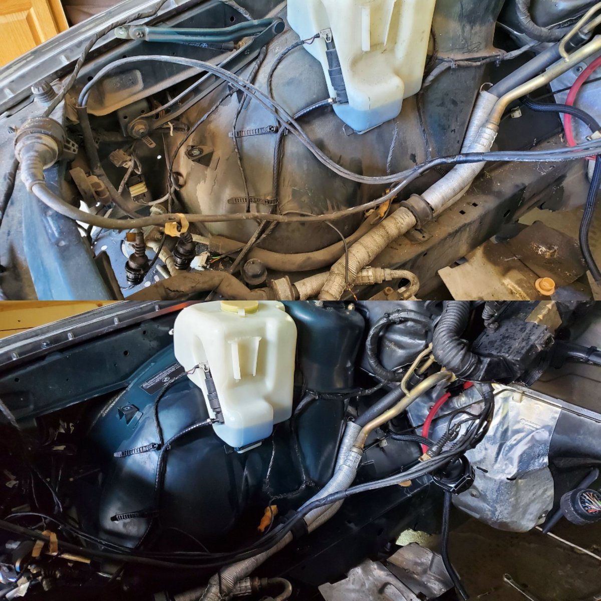 Cleaned the engine bay today in preparation to drop the new engine in tomorrow. Mixture of pressure washing and steam. I cover this process in this DIY: http://www.mandbdetailing.com/diy/2018/6/21/cleaning-your-engine-bay