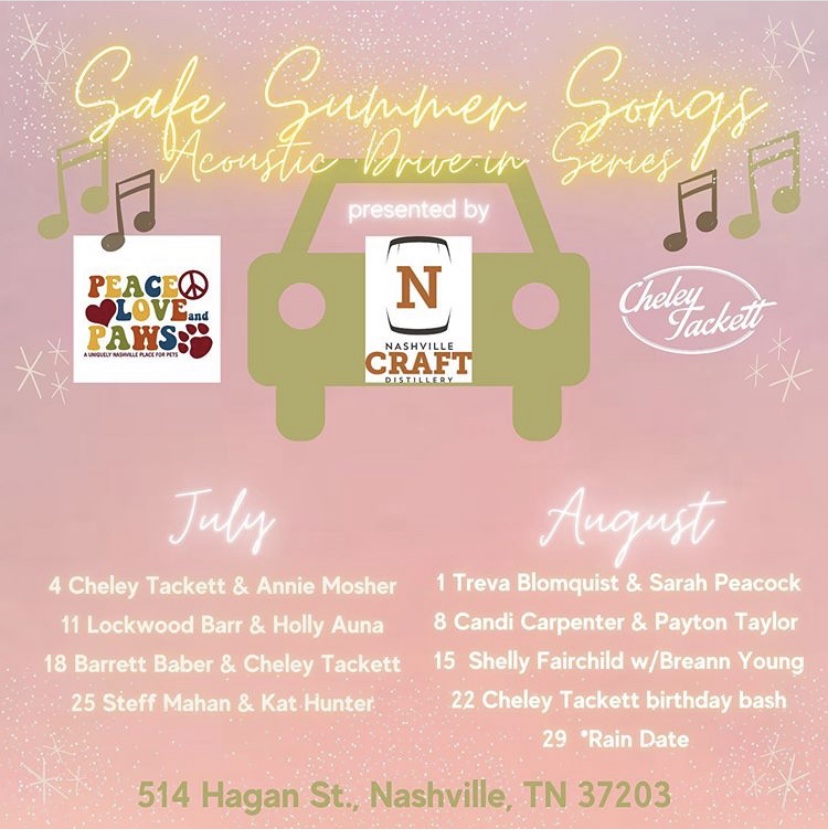 My first ever Drive-in Concert is THIS SATURDAY 8.1 at <a href="/nashvillecraft/">Nashville Craft</a> with Sara Peacock.  Come on out &amp; safely enjoy a summer night w/ some fresh new music.  Tickets:  ow.ly/wPFE50AHIuE
Snakes &amp; Saints releases July 31st, pre-order your copy today!
#nashvillelivemusic