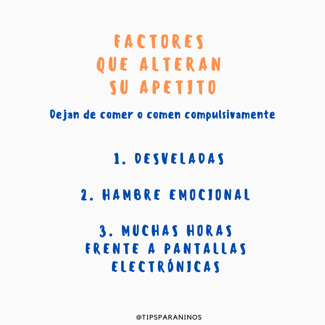 TipsParaNinos's tweet photo. Factores que alteran su apetito. https://t.co/knKKDrAJPw