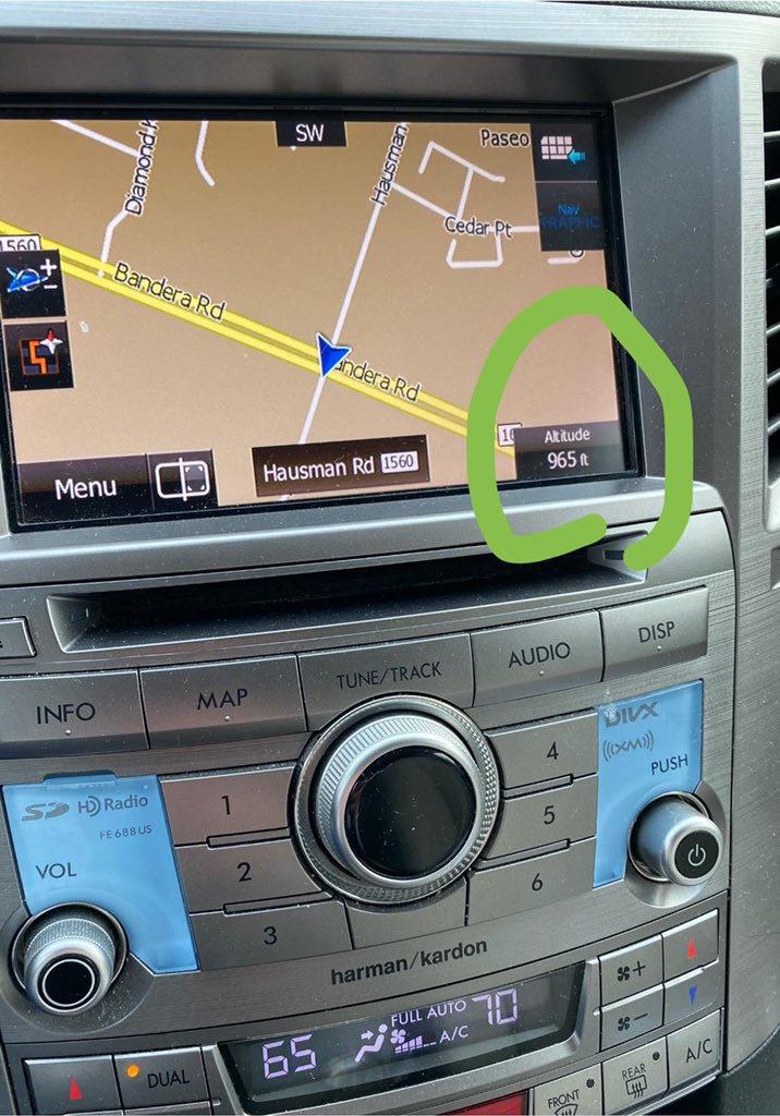 Do other carmakers’ navigation systems display your current elevation?  Maybe- but I’m guessing not too many - #subie #gooutside #gooutback #attitude #altitude