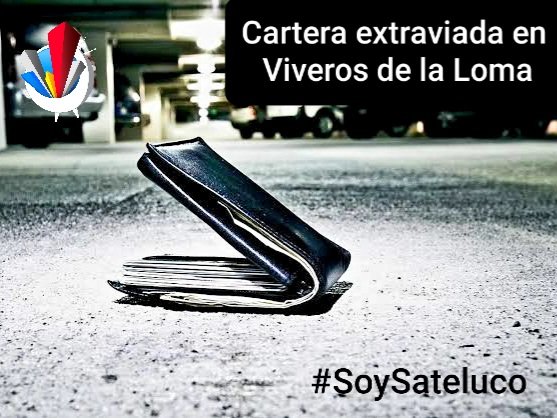 🚨Ayuda 🚨 Un vecino perdió su cartera negra mont blanc, con licencia de conducir y dinero, rumbo a Viveros de la Loma, Tlanepantla, si la.viste contacta a: modelabrena@gmail.com o arqluisodelab@gmail.com
#SoySateluco