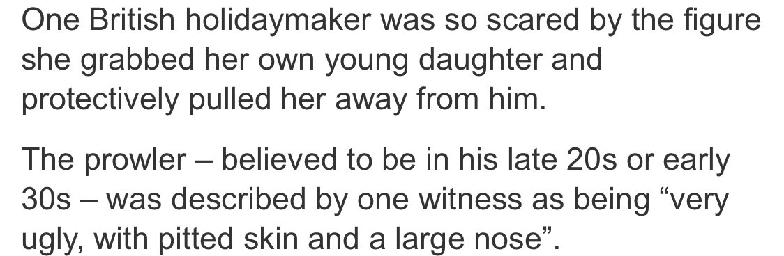 BREAKING!! Madeleine  #McCann prime suspect WAS SO UGLY that a mother grabbed her child for safety.Where did the ugly SCARY dude go? Mothers HIDE your children  #suspectNumber45897