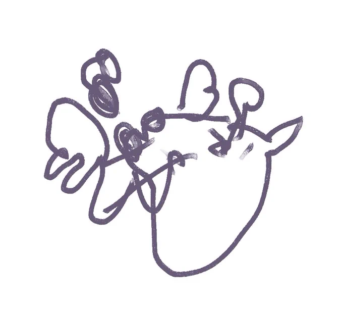 私も頭の上で3つ描いたけどわかる…??
ぜんぶどうぶつ…………? 